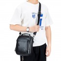 Men's Retro Leather Bag Handbags Crossbody Bag Cowhide Zipper Daily Office & Career Black Brown