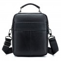 Men's Sling Bags Crossbody Bag Cowhide Zipper Vintage Daily Black Brown
