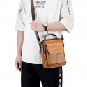 Men's Sling Bags Crossbody Bag Cowhide Zipper Vintage Daily Black Brown
