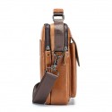 Men's Sling Bags Crossbody Bag Cowhide Zipper Vintage Daily Black Brown