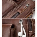 Men's Messenger Bag Shoulder Strap Shoulder Messenger Bag Crossbody Bag Cowhide Zipper Daily Office & Career Dark Brown Black Brown Coffee
