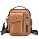 Men's Messenger Bag Shoulder Strap Shoulder Messenger Bag Crossbody Bag Cowhide Zipper Daily Office & Career Dark Brown Black Brown Coffee