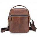 Men's Messenger Bag Shoulder Strap Shoulder Messenger Bag Crossbody Bag Cowhide Zipper Daily Office & Career Dark Brown Black Brown Coffee