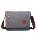 Men's Canvas Bag Messenger Bag Crossbody Bag Solid Color Daily Office & Career Black Dark Gray Coffee