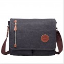 Men's Canvas Bag Messenger Bag Crossbody Bag Solid Color Daily Office & Career Black Dark Gray Coffee