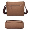 Men's Canvas Bag Messenger Bag Crossbody Bag Solid Color Daily Office & Career Black Dark Gray Coffee