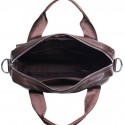 Men's Retro Handbags Crossbody Bag Top Handle Bag Nappa Leather Cowhide Zipper Solid Color Daily Office & Career Coffee