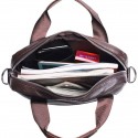 Men's Retro Handbags Crossbody Bag Top Handle Bag Nappa Leather Cowhide Zipper Solid Color Daily Office & Career Coffee