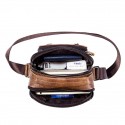 Men's Unisex Retro 2022 Crossbody Bag Nappa Leather Cowhide Vintage Fashion Daily Formal Outdoor Dark Brown Black Brown