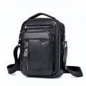 Men's Unisex Retro 2022 Crossbody Bag Nappa Leather Cowhide Vintage Fashion Daily Formal Outdoor Dark Brown Black Brown