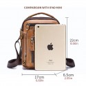 Men's Unisex Retro 2022 Crossbody Bag Nappa Leather Cowhide Vintage Fashion Daily Formal Outdoor Dark Brown Black Brown