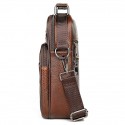 Men's Messenger Bag Crossbody Bag Cowhide Zipper Fashion Daily Outdoor Black Brown