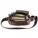 Men's Messenger Bag Shoulder Messenger Bag Crossbody Bag Nappa Leather Zipper Daily Office & Career Light Coffee Dark Brown Black
