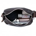 Men's Bum Bag Messenger Bag Crossbody Bag Cowhide Zipper Solid Color Daily Date Office & Career