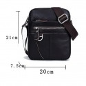 Men's Bum Bag Messenger Bag Crossbody Bag Cowhide Zipper Solid Color Daily Date Office & Career