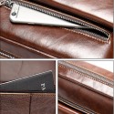 Men's Retro Leather Bag Crossbody Bag Nappa Leather Cowhide Zipper Plain Daily Going out Black Brown