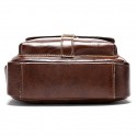 Men's Retro Leather Bag Crossbody Bag Nappa Leather Cowhide Zipper Plain Daily Going out Black Brown