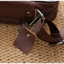 Men's Leather Bag 2022 Messenger Bag Crossbody Bag Genuine Leather Zipper Solid Color Casual Daily Office Black Brown