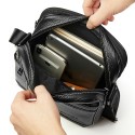 Men's Leather Bag 2022 Messenger Bag Crossbody Bag Genuine Leather Zipper Solid Color Casual Daily Office Black Brown