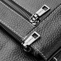 Men's Leather Bag 2022 Messenger Bag Crossbody Bag Genuine Leather Zipper Solid Color Casual Daily Office Black Brown