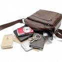 Men's Leather Bag 2022 Messenger Bag Crossbody Bag Genuine Leather Zipper Solid Color Casual Daily Office Black Brown