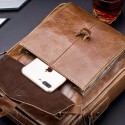 Men's Messenger Bag Shoulder Messenger Bag Crossbody Bag Cowhide Zipper Solid Color Daily Outdoor Black Brown Yellow