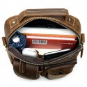 Men's Chain Bag Messenger Bag Crossbody Bag Cowhide Zipper Daily Going out Coffee