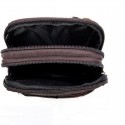 Men's Leather Bag Bum Bag Fanny Pack Mobile Phone Bag Nappa Leather Cowhide Zipper Daily Black Brown Coffee