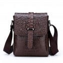 Men's 2022 Crossbody Bag PU Leather Daily Office & Career Blue Black Brown