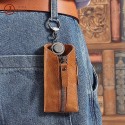 Men's Unisex Fanny Pack Cowhide Zipper Solid Color   key storage bag key bag