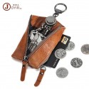 Men's Unisex Fanny Pack Cowhide Zipper Solid Color   key storage bag key bag
