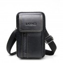 Men's Messenger Bag Fanny Pack Cowhide Zipper Plain Daily Outdoor Black Brown