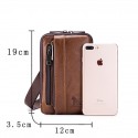 Men's Bum Bag Messenger Bag Fanny Pack Belt Pouch / Belt Bag Nappa Leather Zipper Daily Holiday Dark Brown Black