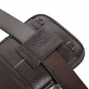 men genuine leather multi-carry anti-theft 6.5 inch phone bag crossbody bag waist bag sling bag