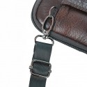 Men's 2022 Bum Bag Messenger Bag Mobile Phone Bag Messenger Bag Cowhide Zipper Plain Daily Date Black Coffee