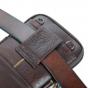 Men's 2022 Bum Bag Messenger Bag Mobile Phone Bag Messenger Bag Cowhide Zipper Plain Daily Date Black Coffee
