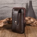 Men's 2022 Bum Bag Fanny Pack Cowhide Buttons Zipper Plain Daily Formal Outdoor Black Brown Coffee