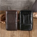 Men's 2022 Bum Bag Fanny Pack Cowhide Buttons Zipper Plain Daily Formal Outdoor Black Brown Coffee