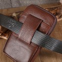 Men's 2022 Bum Bag Fanny Pack Cowhide Buttons Zipper Plain Daily Formal Outdoor Black Brown Coffee