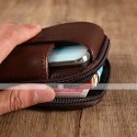 Men's 2022 Bum Bag Fanny Pack Cowhide Buttons Zipper Plain Daily Formal Outdoor Black Brown Coffee