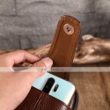 Men's 2022 Bum Bag Fanny Pack Cowhide Buttons Zipper Plain Daily Formal Outdoor Black Brown Coffee