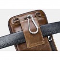 Men's Bum Bag Messenger Bag Fanny Pack Cowhide 4 Pieces Purse Set Zipper Daily Black Grey Black Brown Coffee