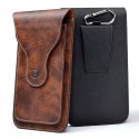 men's mobile phone bag pockets double-layer multifunctional outdoor hiking bag retro cell phone hanging pockets