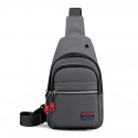 Men's Fanny Pack Sling Shoulder Bag Polyester Zipper Solid Color Daily Going out Black Gray Dark Blue