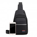 Men's Fanny Pack Sling Shoulder Bag Polyester Zipper Solid Color Daily Going out Black Gray Dark Blue