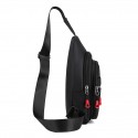 Men's Fanny Pack Sling Shoulder Bag Polyester Zipper Solid Color Daily Going out Black Gray Dark Blue