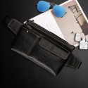 Men's Unisex Bum Bag Messenger Bag Fanny Pack Cowhide Zipper Daily Outdoor Dark Brown Black Yellow