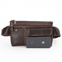 Men's Unisex Bum Bag Messenger Bag Fanny Pack Cowhide Zipper Daily Outdoor Dark Brown Black Yellow