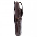 Men's Bum Bag Fanny Pack Mobile Phone Bag Sling Shoulder Bag Nappa Leather Cowhide Zipper Daily Office & Career Black Brown Coffee
