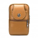 Men's Bum Bag Fanny Pack Mobile Phone Bag Sling Shoulder Bag Nappa Leather Cowhide Zipper Daily Office & Career Black Brown Coffee